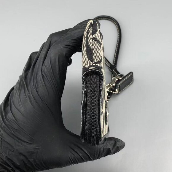 Coach Black and Grey Signature Wallet - Picture 3 of 12